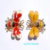 Broches Bijoux de mode strass abeille broche femmes peint insecte poitrine broche Multi couleur vêtements dames cadeaux accessoires de mariage