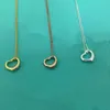 Tiffanyany Necklace Classic Necklace Girl Sterling Silver 18K Rose Gold Heart High Edition Heart Collar Chain With Box