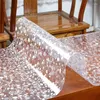 Fönsterklistermärken Bright Crystal 1,5 mm tjock PVC Soft Glass Bord Tyg täcker vattentät oljetransparent dukduksmatta köksmatsal