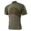 Homens camisetas Exército Camuflagem Camisa Tática Homens Verão Patchwork Algodão Camiseta Manga Curta Tops Roupas Militares