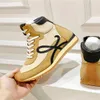 Flow Sneaker Luxe Designer Heren Dames Vrije tijd Klassiekers Hardloopschoenen Mode kalfsleer Suède Nylon Sneaker Slijtvaste zool Outdoor Training Schoenen