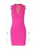 Urban Sexy sukienki Hugcitar Zipper Seck solidne rękawe bodycon szczupły mini sukienka Summer Women Fashion YK Ubrania Club Condygur