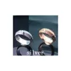Fahmi Nieuwe lichte luxe bloemblaadje effen cirkel x letter volledige diamanten ronde ring Speciale cadeaus voor moeder vrouw kinderen minnaar vrienden