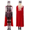 Cosplay nyaste film th love och åska jane foster cosplay costume superhjälte rustning outfit med hjälm cape vuxna kvinnor plagg