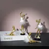 Objets décoratifs Figurines nordique luxe mignon Ballet fille résine Figurines danseur Statue maison chambre bureau décoration objets cadeau d'anniversaire 231030
