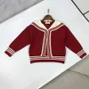 Brand baby cardigan High quality contrast stripes kids sweater Size 120-160 Naval leader child Knitted Jacket Oct25