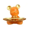 Decorative Objects Figurines Candy Resin Storage Tray Bedroom Room Decor Home Bear Animal Container Living Nordic Statues Ornament Key 231027