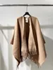 Oversized Two Sided Wool Scarves Autumn Tassels Men's Designer Shawls Cashmere Wraps Stoles Scarf for Women Cape