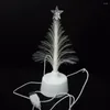 Decorazioni natalizie Lampada a luce ottica per albero a LED che cambia la fontana in fibra notturna alle luci della vasca