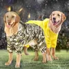 Vêtements pour chiens Manteau imperméable à capuche pour chiens de taille moyenne et grande taille Golden Retriever Poncho Vêtements de pluie à quatre pattes