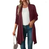 Malhas femininas vintage solto longo cardigan camisa 2023 outono manga feminina blusa elegante casaco de inverno sólido com decote em v roupas topos 28519