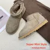 Boots Winter Real Sheepskin Wool Boots Ladies Snow Boots Fur Warm Low-cut Shoes Slippers Man Women Winter Short Boots Super Mini 231026