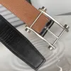 H Ceinture en cuir de veau 32 mm Convient aux hommes Taille européenne Cuir de veau véritable T0P Boucle de ceinture en acier titane plaqué or Designer Style classique motif litchi 022