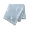 Cobertores Bebê Algodão Malha Nascido Meninos Meninas Eatser Mensal Swaddle Envoltório Capas de Dormir para Carrinho de Cama 100/80cm