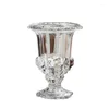 Vasos transparente cristal alto pernas vaso de vidro arranjo de flor romana decoração de casa