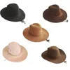 Berets Color Men Western Cowboy Hat Big-edge Gentleman Cowgirl Jazz West For Mongolian Caps Sombrero Mujer