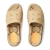 spegel kvalitet toffel lyx sandal kvinnor mens glid designer sko svart vit plattform med låda duk casual strand sommar pool sandale komfort skjutreglage mule lady