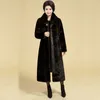 Women's Fur S-6XL Fashion Middle-aged Clothing Winter Imitation Mink Coat Lengthened Faux Thickened Trench