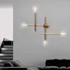 Lampade da parete Postmoderne LED Luci da soggiorno Nordic Luxury Rame Apparecchi di illuminazione Camera da letto Applique Home Deco Corridoio Corridoio Lampada