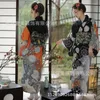 Roupas étnicas Tradicionais Kimonos Mulheres Yukata Haori Long Bathrobe Vintage Stage Pogal Trajes Cosplay Elegante Vestido de Festa à Noite