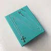 T necklace Classic Necklace Women s925 Sterling Silver Cross Versatile Simple Necklace Chain Gift