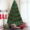 Decorazioni natalizie 1,8 / 2,7 m Illuminato Natale LED Luce Bacche in rattan Pigne Ghirlande Decorazione per porte Albero Camino 231027