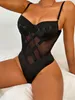 Sexy Set Lace Lingerie Bodysuit belts Crotchless Sexy Nightwear Exotic Clothes for Women Sex See Through Teddy Lingerie Erotic Porno 231030