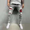 Pantaloni da uomo Jeans strappati Pantaloni skinny in denim Hip Hop elasticizzati da uomo Streetwear Casual Slim Fit per Jogging Jean Y2k