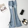 Damesjeans 25-31 Dames Hoge Taille Klassieke 4 Seizoenen Stretch Bell Bottom Broek Kwaliteit Cowboy Denim Flares Broek