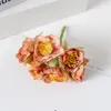 Decoratieve bloemen 6 stuks / bos kunstbloemboeket Simulatie Pioen Zijde Kleine Camellia Fake Home Bruiloft Valentijnsdag Decoratie