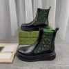 Designer-Stiefel, heiße neueste Herren- und Damenstiefel, TIRE-Stiefel, Storm Tires Up, klobiger Stiefel, Leder, Kristall, für den Außenbereich, Martin Ankle, modischer, rutschfester Designer-Plateau-Stiefel