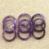 클러스터 링 10pcs 자연 스톤 와이드 6mm amethyst Rose Quartz Obsidian Tiger Eye Crystal Women Ring Party 결혼식