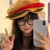 Berets trendy dames hamburger hoed niet-krimpende vrouwen schattige mannen fast food cap feest aankleden
