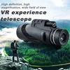 Teleskope 80X100 Monokular-Teleskop High-Definition-Zoom-Nachtsichtfernglas mit Smartphone-Halterung für die Jagd