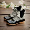 Regenstiefel, Markendesigner, Damen-Regenstiefel, wasserdichte Regenschuhe, Schnürstiefel mit Schlangenmuster, Gummi-Regenstiefel für Damen, Winterstiefel, Übergröße 43, 231030