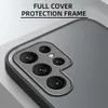 Armor Matte Phone Case For Samsung Galaxy S23 S22 S21 Ultra Plus A52 A52S A53 A54 A14 A13 A12 A32 5G Shockproof Bumper Hard Case