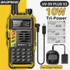 Walkie talkie baofeng uv s9 plus v2 10w kraftfull USB -laddare 16 km lång räckvidd handhållen dubbel band sändtagare 5r tvåvägs radio 231030