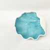 Schalen, Keramik-Muschelschale, Snack-Servier-Aufbewahrung, mediterraner Stil, Süßigkeiten-Behälter, Schmuck-Tablett (blau)
