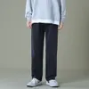 Jeans streetwear da uomo blu a gamba larga nuovo autunno stile coreano moda pantaloni larghi in denim dritti pantaloni da studente per adolescenti