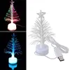 Decorazioni natalizie Lampada a luce ottica per albero a LED che cambia la fontana in fibra notturna alle luci della vasca