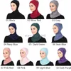 Mulheres muçulmanas hijab underscarf pescoço capa osso gorro turbante islâmico boné interno estiramento lenço árabe sob lenço chapéu