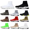 Designers Speeds Shoes Platform Sneaker Men Women Designer Tripler Paris Socks Boots Black White Blue Light Sliver Ruby Graffiti Vintage Beige Trainers Sneakers