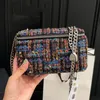 Tasarımcı Klasik 23S Mini Tweed Vanity Case Crossbody Çanta Yüksek Kaliteli Lüks Kadın Moda Makyaj Kutusu Omuz Çantası Fransız Marka Bayanlar Çanta Satchel