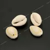 50pcs أبيض DIY Sea Shell Shell Cowrie Cowry Charm Beads extrible beach jewelry esconsities for women sea shells arics netclet diy diy modelybeads cowry sea