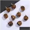 Charms Irregar Pierre Naturelle Tiger Eye Fil Wrap Quartz Pendentifs Pour Collier Fabrication De Bijoux Drop Livraison Résultats Composant Dhgarden Dhgsr