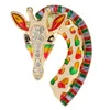 Broschen CINDY XIANG Mehrfarbige Strass-Giraffe-Brosche Vintage-Mode-Tier-Pin Unisex-Partyschmuck 2 Farben erhältlich Hohe Qualität