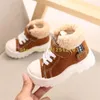 Botas niños cálido invierno niños más espesar terciopelo zapatos de algodón niñas impermeable corto bebé 231030