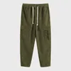 Men's Pants Trousers Medium Waist Active Overalls Autumn Pocket Cargo Polyester Casual Regular Comfort Slight Stretch