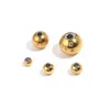 Stainless Steel 3 4 5 6 8 10mm Plated Gold Black Spacer Beads Charm Loose Beads DIY Bracelets Beads for Jewelry Making Wholesale Fashion JewelryBeads