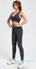Zestaw gimnastyki garnitury sportowe legginsy w górę kamizelka stanika 2 Peice Leopard Sportswear Womens Fitnes